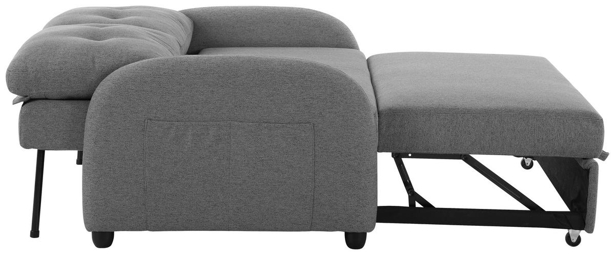 Zofa S Posteljno Funkcijo Cosmo, Siva - temno siva/črna, Design, umetna masa/tekstil (140/94/95cm) - Livetastic