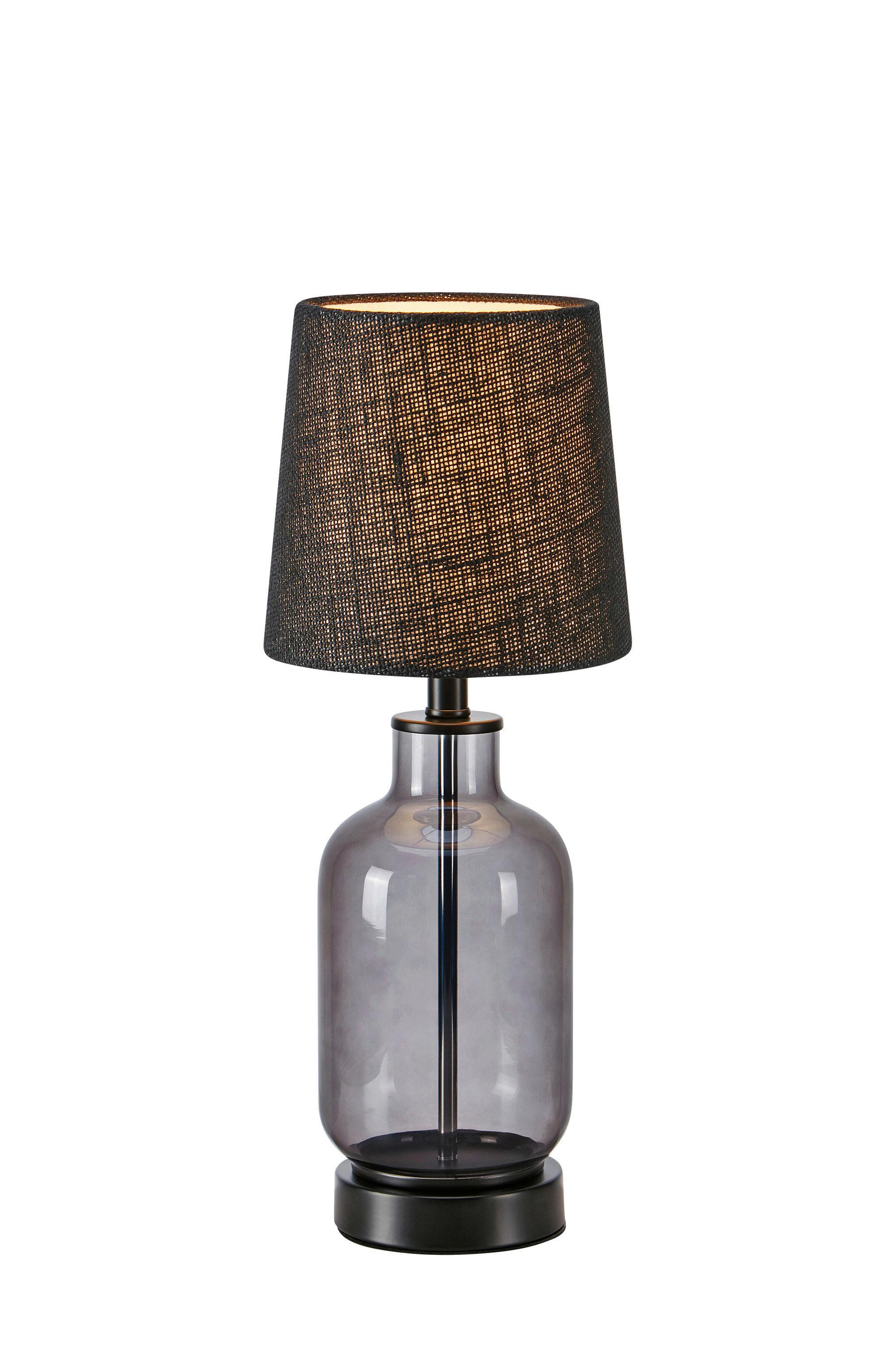 Tischleuchte Costero max. 40 Watt - Schwarz, Basics, Glas/Naturmaterialien (17/17/43cm) - Markslöjd