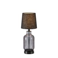 Tischleuchte Costero max. 40 Watt - Schwarz, Basics, Glas/Naturmaterialien (17/17/43cm) - Markslöjd