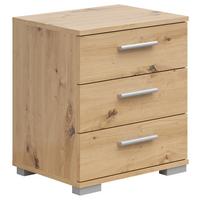 SZAFKA NOCNA ELENA - kolor aluminiowy/dąb artisan, Konventionell, materiał drewnopochodny/tworzywo sztuczne (45/50/35cm) - Boxxx