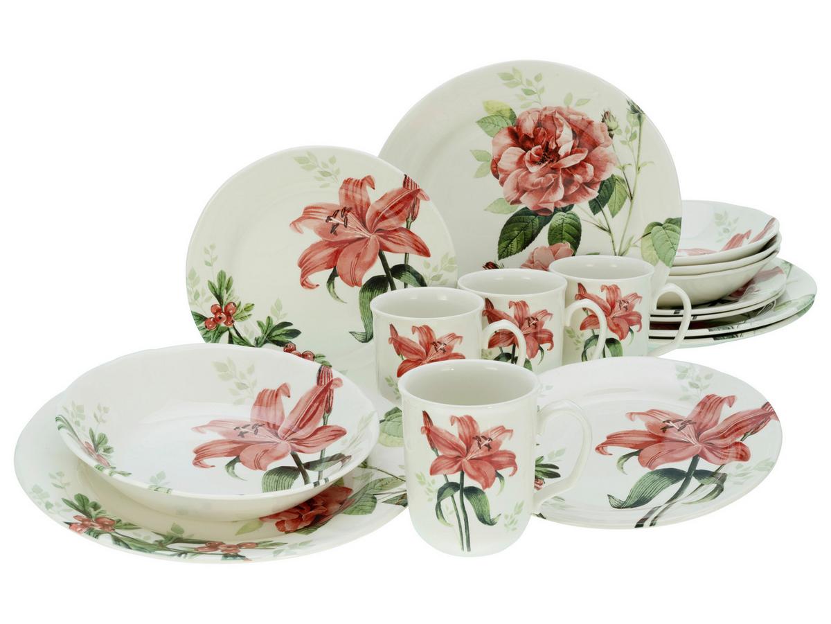 Kombinirani Servis Rosemary Creme, 16-Delni - večbarvno, keramika - Creatable