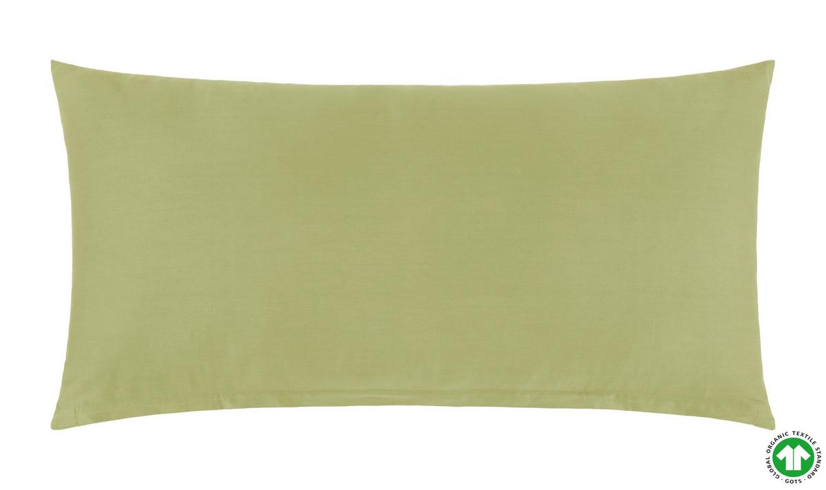 Kissenhülle Bio-Eva Uni in Olivgrün ca. 40x80cm - Olivgrün, Modern, Textil (40/80cm) - ecoTree