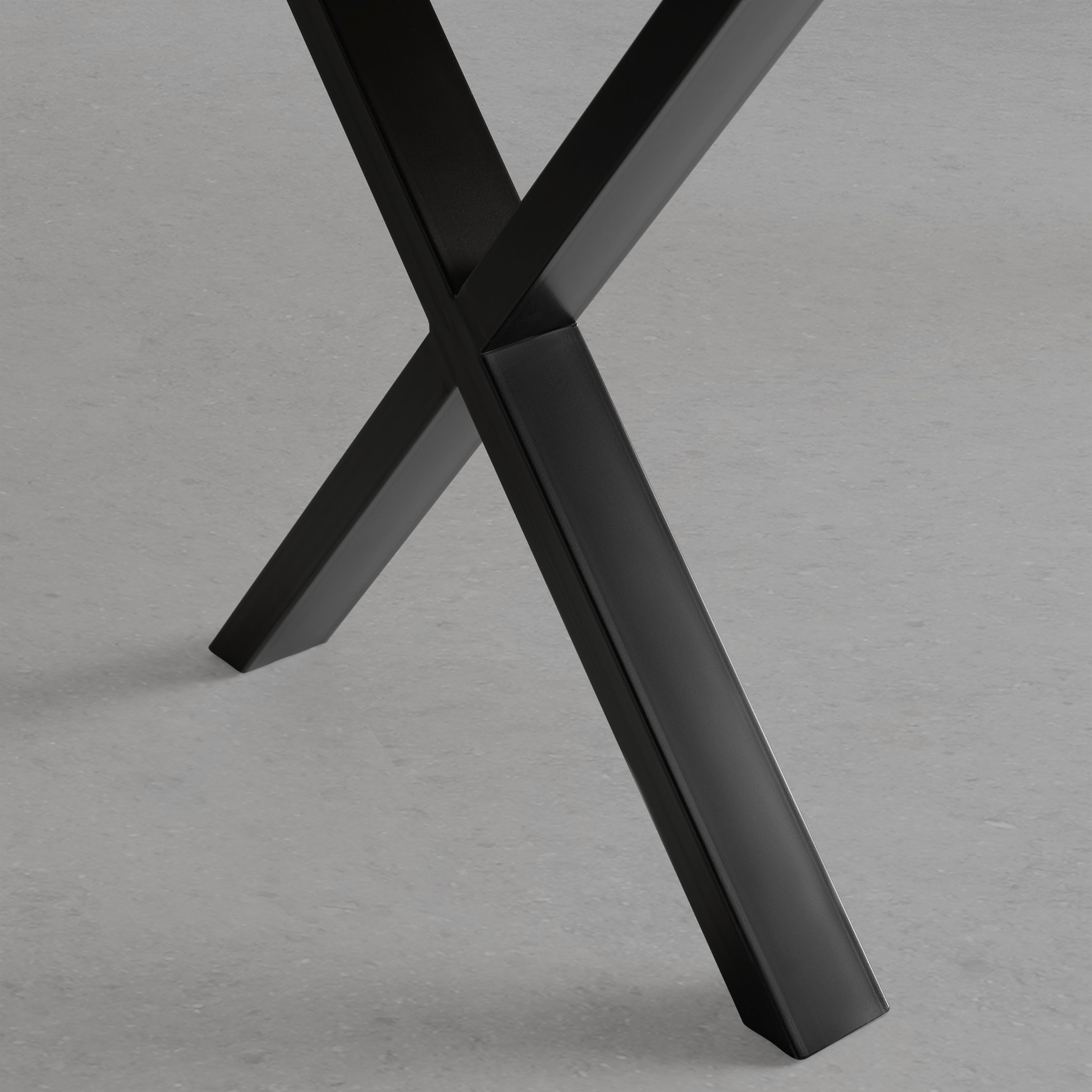 MATBORD OAK - vildek/svart, Natur, metall/trä (180/90/75cm) - Zandiara