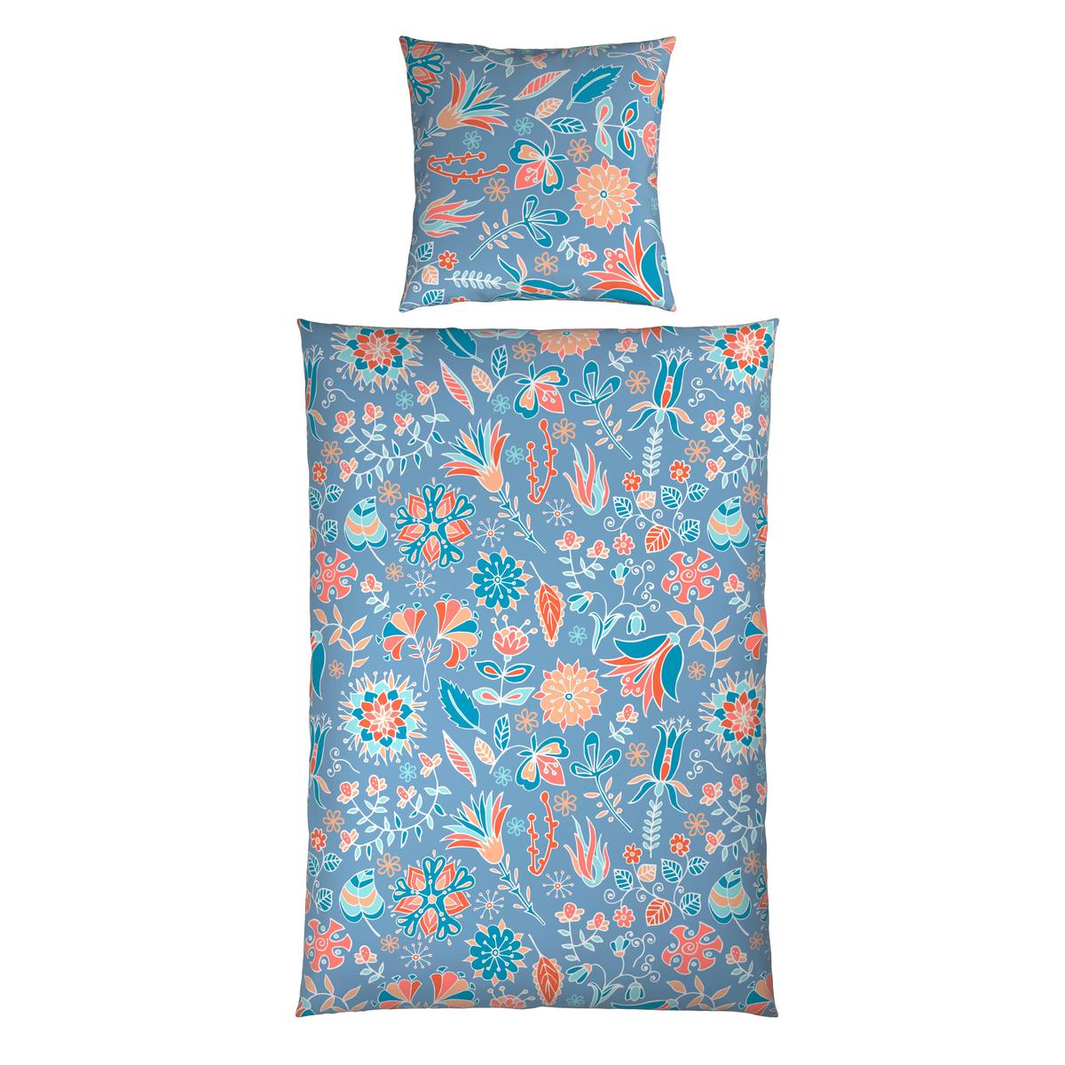 Bettwäsche Mia Pastellblau ca. 135x200cm - Pastellblau, Textil (135/200cm) - Mömax