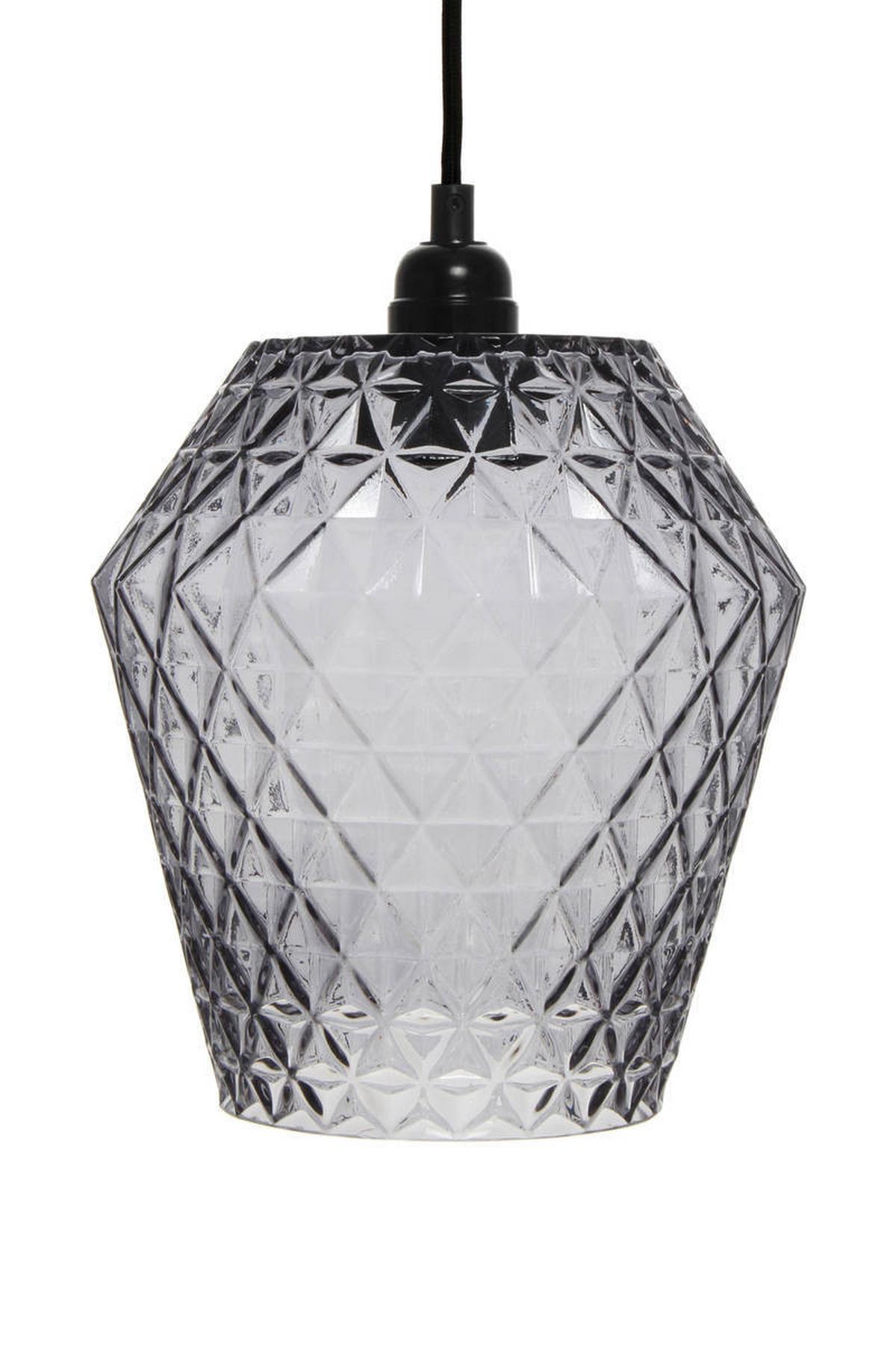Hängeleuchte Hängelampe Lumi - Grau, Trend, Glas (20/27/20cm) - Kayoom
