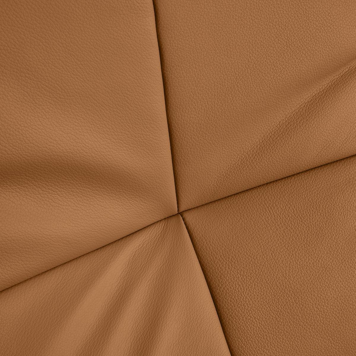 Relaxsessel Sitting 2 Dunkelorange - Chromfarben/Dunkelorange, MODERN, Leder (70/111/80cm) - Premium Living