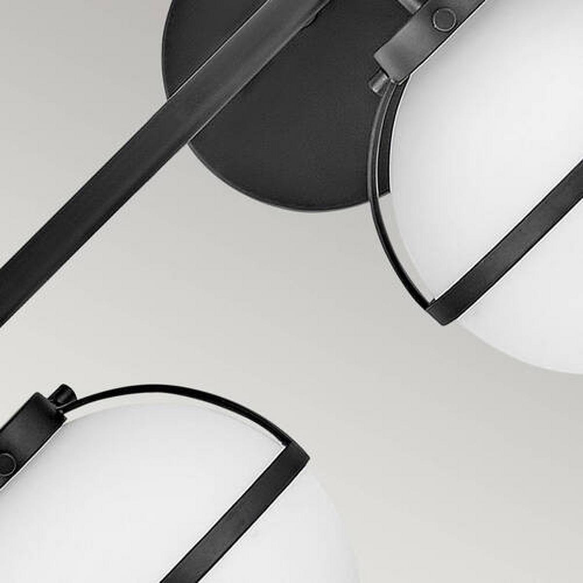 Kupaonska Zidna Svjetiljka Hk-Hollis3-O-Bk-Bath - crna, Konvencionalno, staklo/metal (60.0/23/19.3cm) - Elstead Lighting