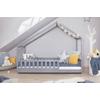 Hausbett Lou ca. 140x200 cm Holz Hellgrau - Hellgrau/Naturfarben, MODERN, Holz/Textil (140/200cm) - MID.YOU
