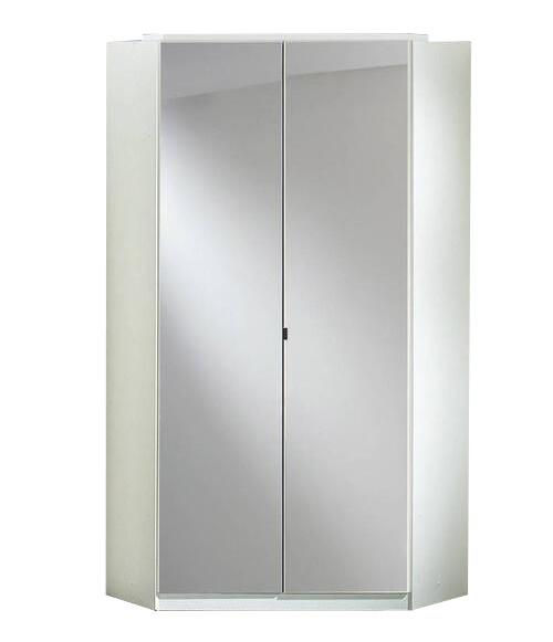 Kutni Ormar Clack - bijela/srebrne boje, Basics, drvni materijal (95/198/95cm) - Modern Living