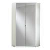 Kutni Ormar Clack - bijela/srebrne boje, Basics, drvni materijal (95/198/95cm) - Modern Living