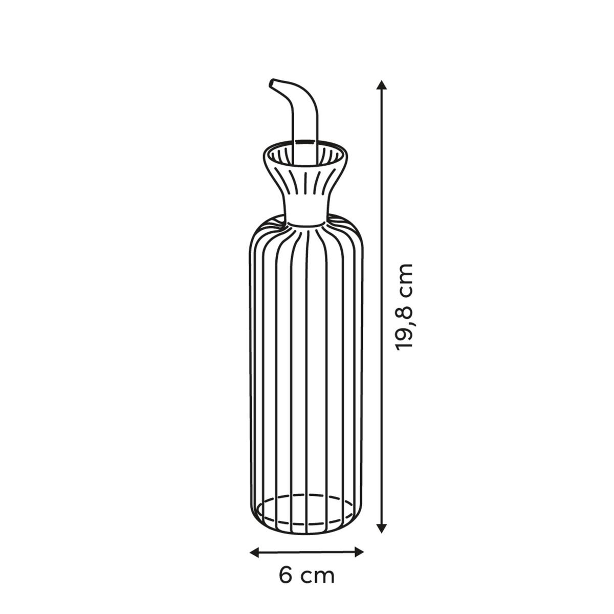 Sticlă ulei/oțet Mira - cca. 0,25L - străveziu, Basics, sticlă (6/19,8cm)
