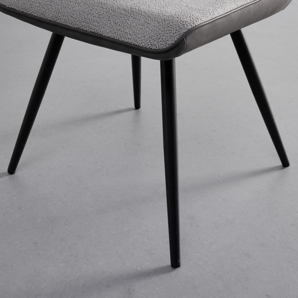 KRZESŁO EVA - czarny/szary, Modern, metal/drewno (49/91/59cm) - Bessagi Home