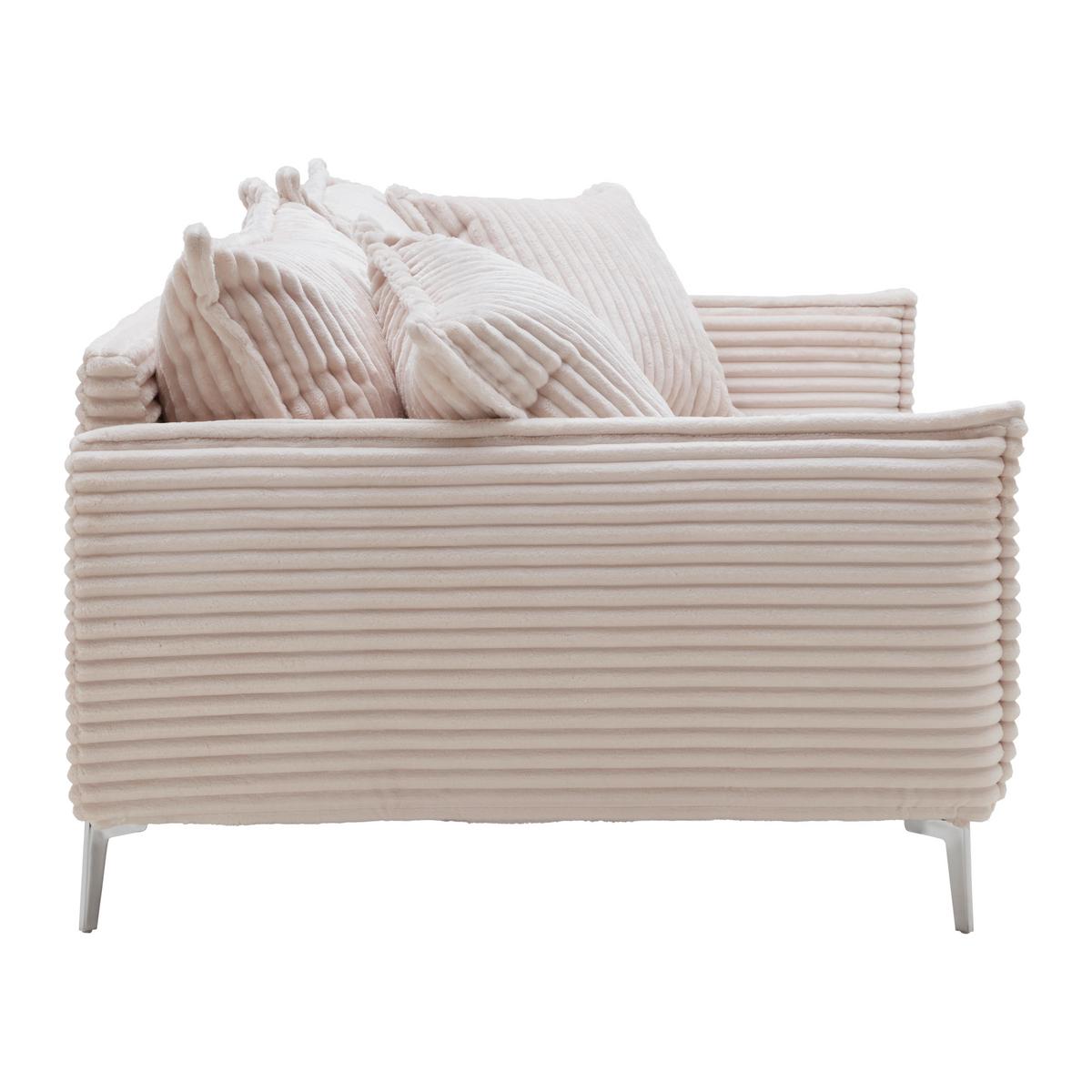 Kanapé Kiss - fehér, Modern, faalapú anyag/textil (241/90/117cm) - Mömax