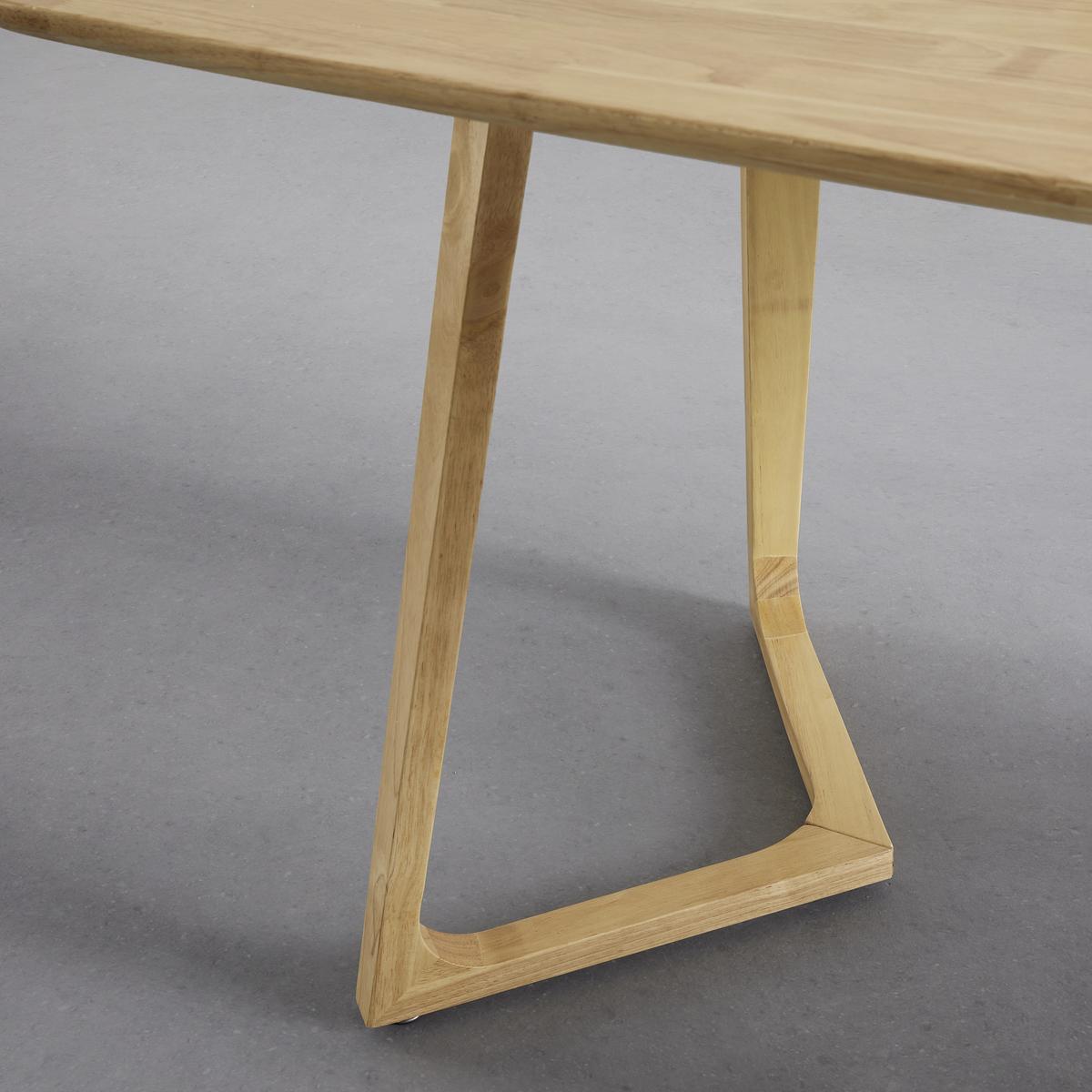 Esstisch Colin in Holz Kautschuk massiv ca. 140x75 cm - Naturfarben, MODERN, Holz (140/75/80cm) - Bessagi Home