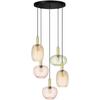 HÄNGLAMPA BUNTI - pink/grön, Modern, metall/glas (65/60/120cm)