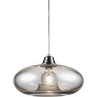 Viseća Svjetiljka Lille - siva/boje nikla, Konvencionalno, staklo/metal (40/150cm) - Globo