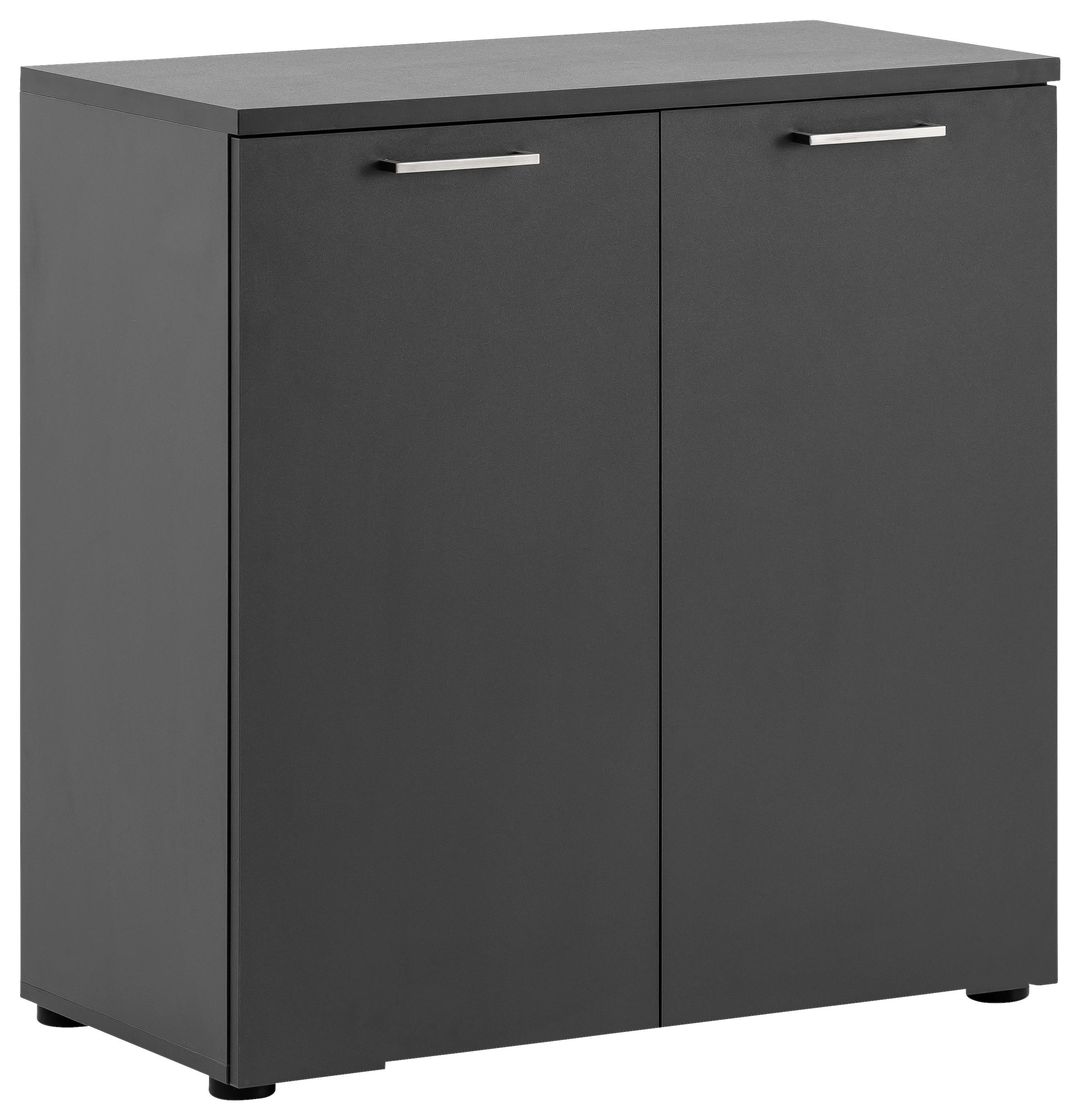 Aktenschrank "Serie 1500" , schwarz - Anthrazit, KONVENTIONELL, Holzwerkstoff (80,2/84,2/41cm) - MID.YOU