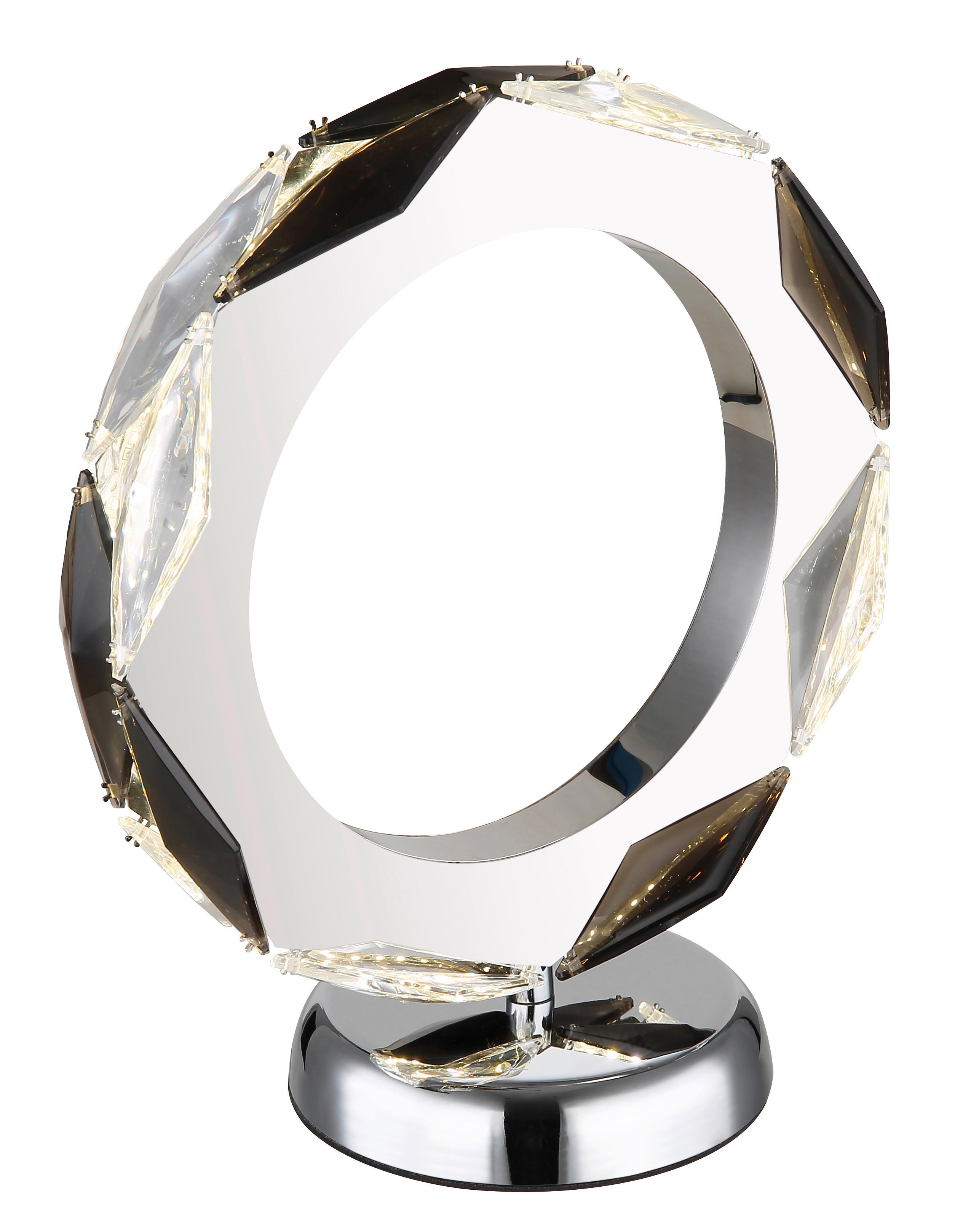 Namizna Led-svetilka Karilion, S Sijalko - barve kroma/prozorno, Design, kovina/umetna masa (24/13/27cm) - Globo