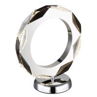 LED-TISCHLEUCHTE 67318T - Klar/Chromfarben, Design, Kunststoff/Metall (24/13/27cm) - Globo