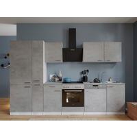 Kuhinjski Blok Z Aparati Malia, 310cm - barve nerjavečega jekla/siva, Basics, kovina/leseni material (310cm) - Respekta