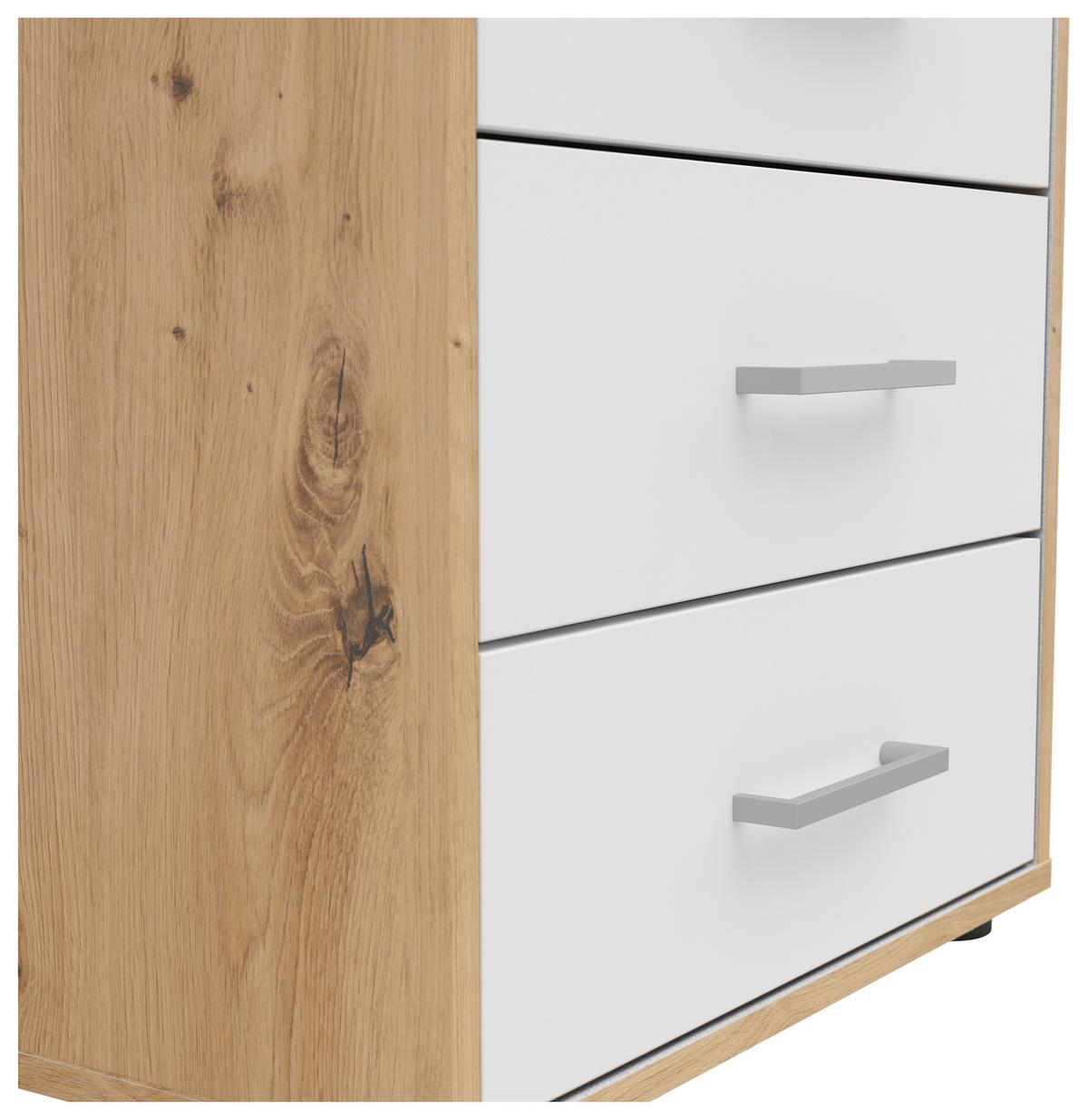 NOPTIERA SMART 3 - alb/stejar Artisan, Basics, material pe bază de lemn (50/54/35cm) - Modern Living