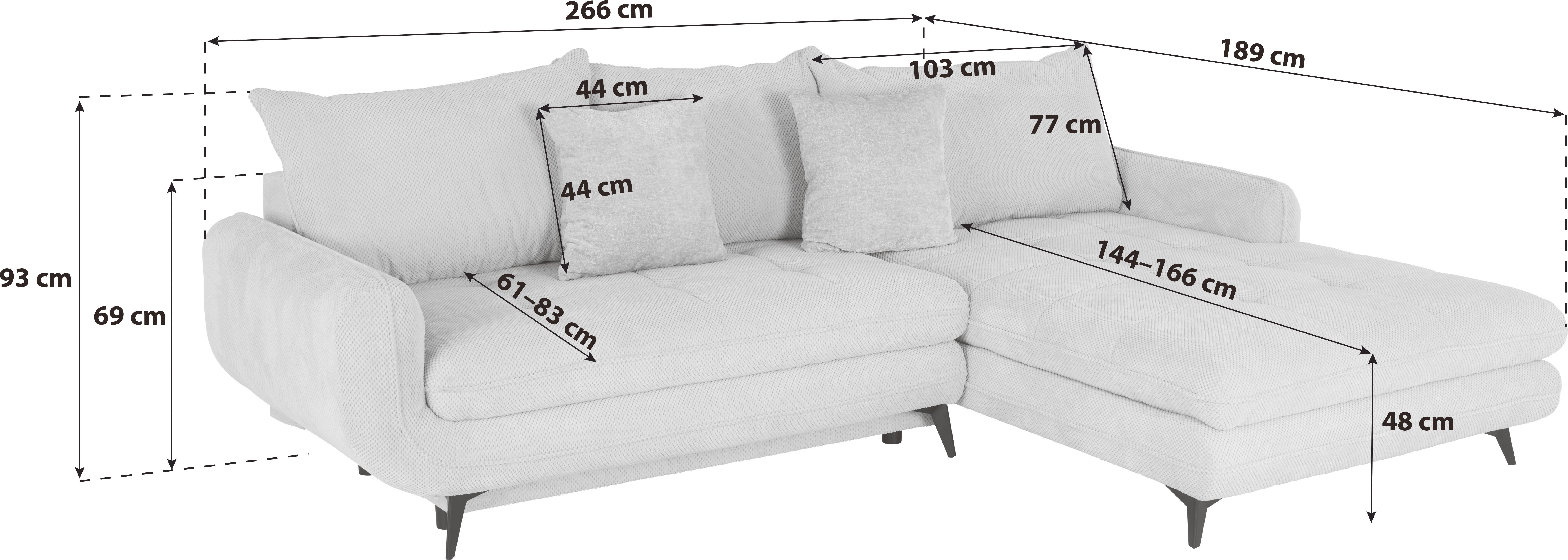 Canapea modulară WAVE - bej/crem, Modern, textil (266/189cm) - Modern Living
