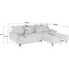 Canapea modulară WAVE - bej/crem, Modern, textil (266/189cm) - Modern Living
