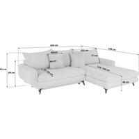 Canapea modulară WAVE - bej/crem, Modern, textil (266/189cm) - Modern Living