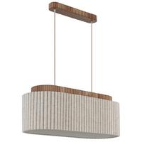 Svjetiljka Viseća 15991h Jannie - prirodne boje/boje pijeska, Design, drvo/metal (70/30/150cm) - Globo