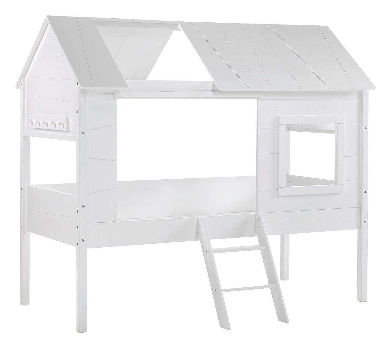 HAUSBETT Charlotte 90x200 cm Weiß - Weiß, KONVENTIONELL, Holzwerkstoff (90/200cm) - MID.YOU