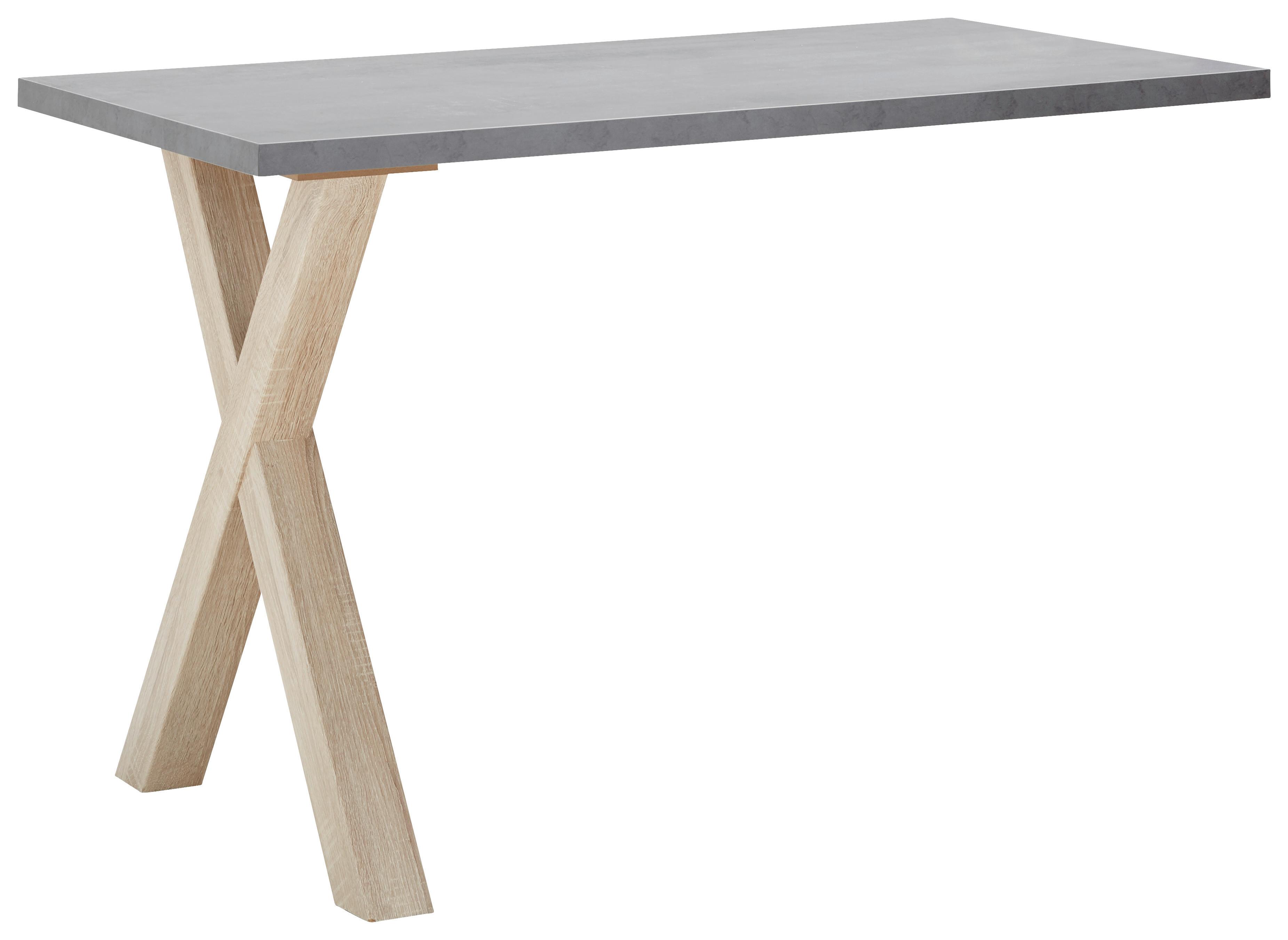 Anbauschreibtisch in Graphitfarben - Eichefarben/Graphitfarben, Modern, Holzwerkstoff (120/75/70cm) - Mömax