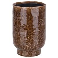 Kaspó Átm./ma.: Kb. 13,3/20,5cm Livi - sötétbarna, kerámia (13,3/20,5cm) - Premium Living