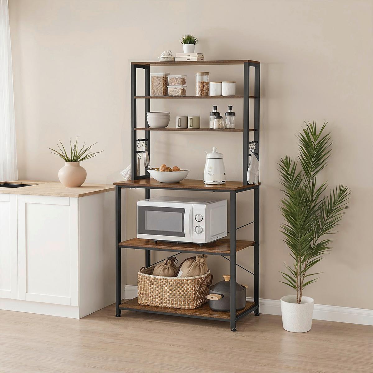 Regal Schwarz Dunkelbraun ca. 80x167x40 cm - Dunkelbraun/Schwarz, Trend, Holzwerkstoff/Metall (80/167/40cm) - MID.YOU