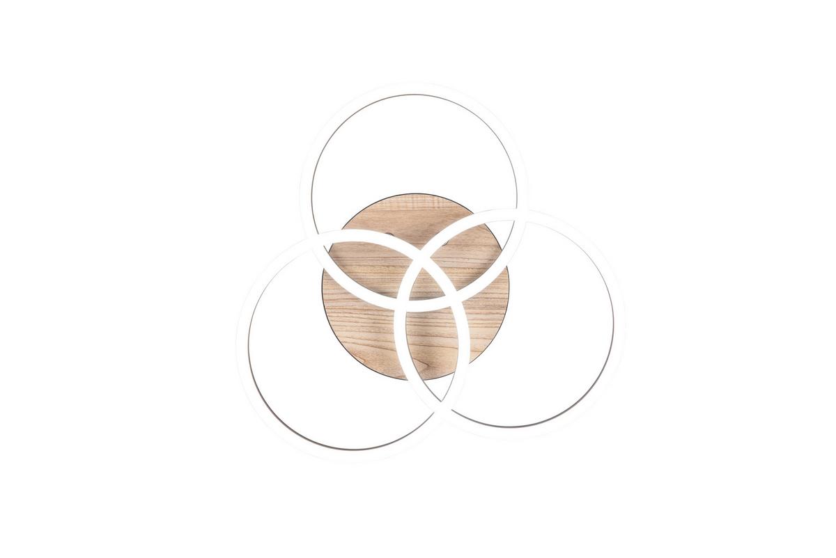 LED-Deckenleuchte Circle Braun max. 27 Watt - Braun, Design, Kunststoff (44/44/9,5cm)