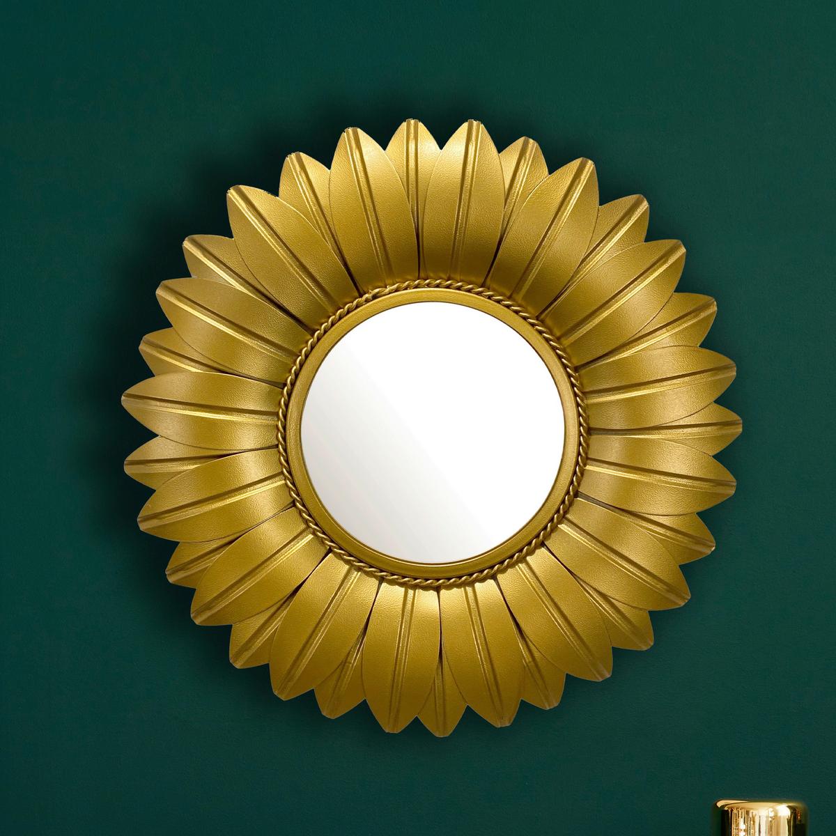 WANDSPIEGEL WL7.096 - Goldfarben, Design, Glas/Metall (60/60/4cm) - MID.YOU