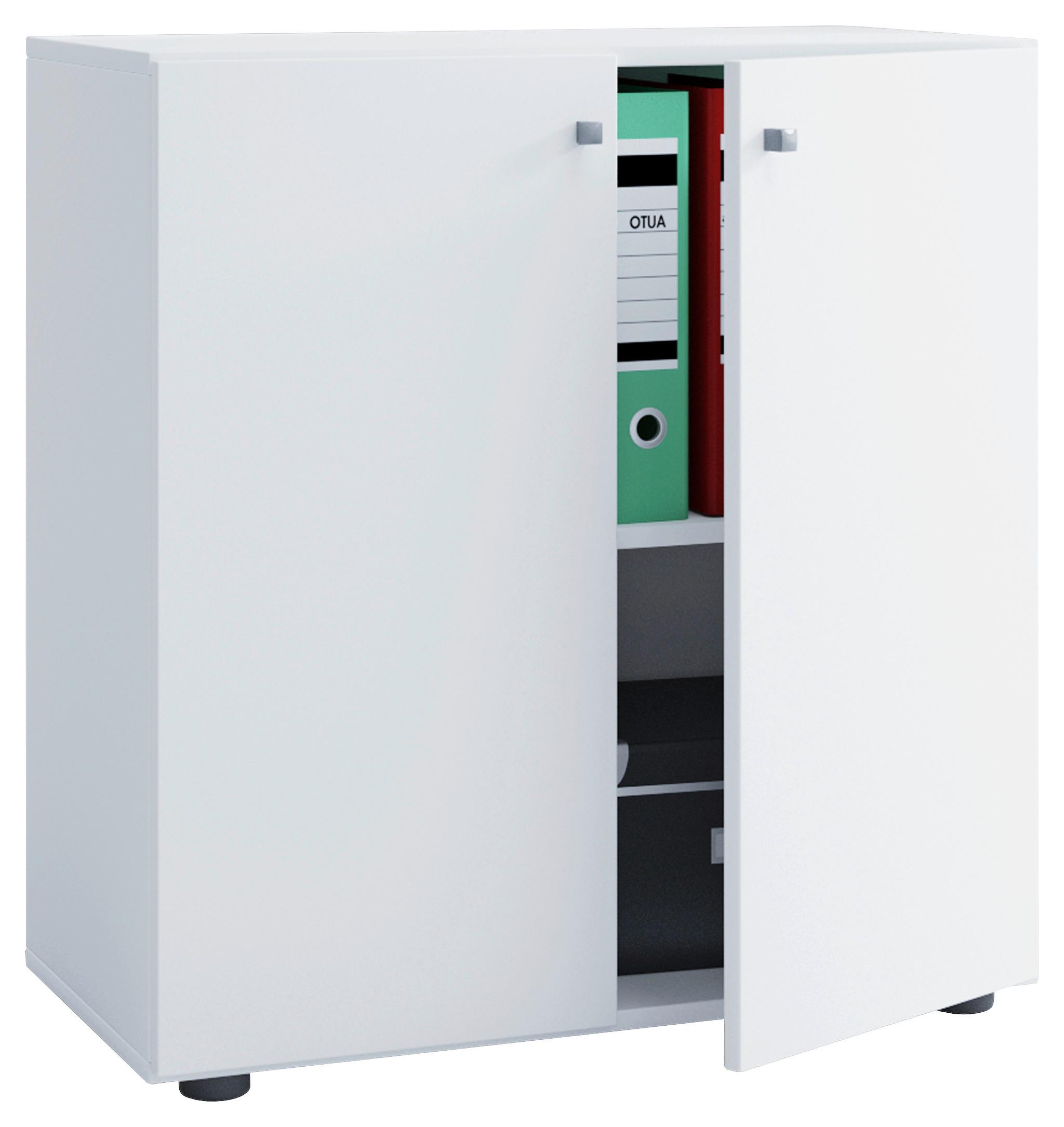 Aktenschrank Lona Weiß - Weiß, Basics, Holzwerkstoff (70/74/39cm) - MID.YOU