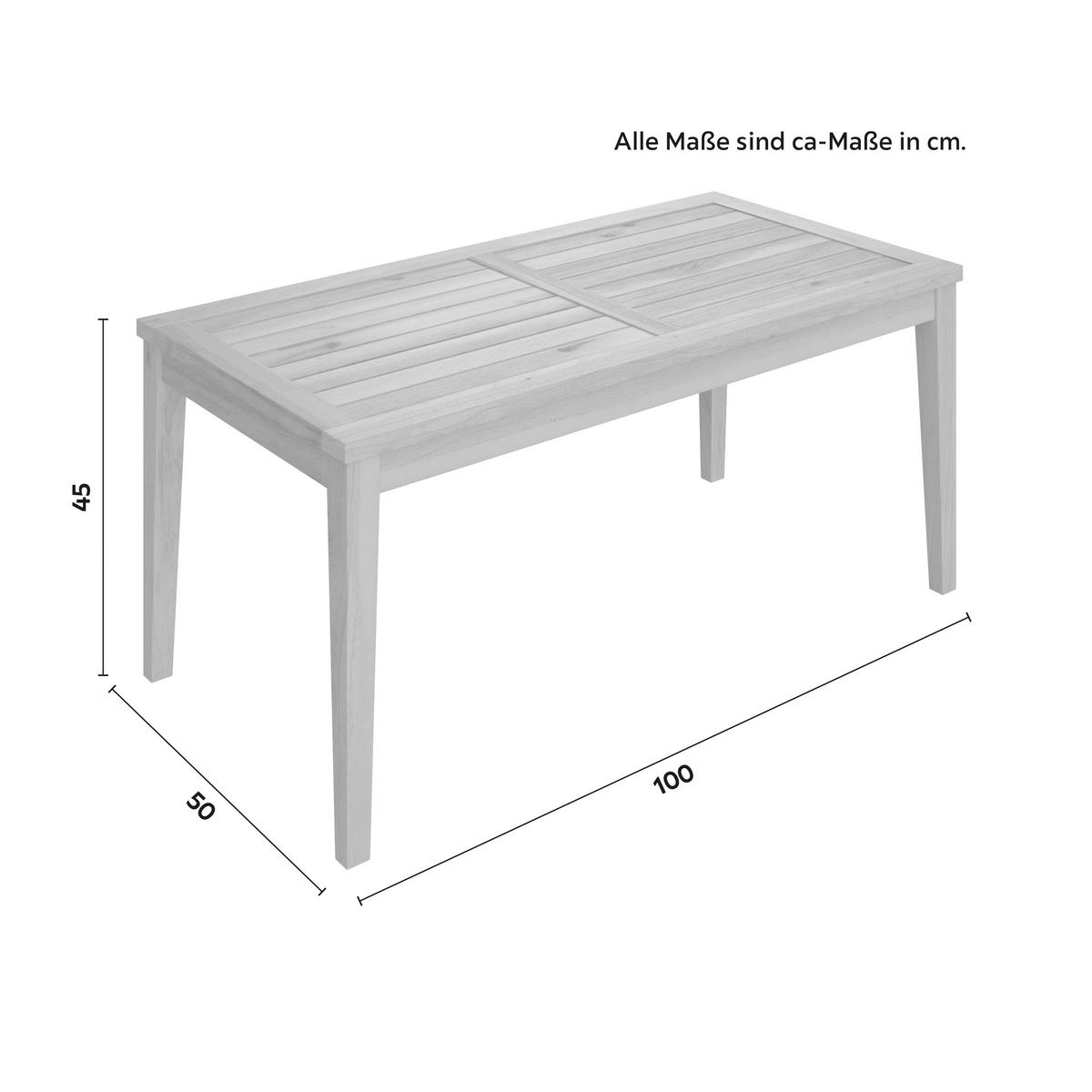 Loungegarnitur Enrica Schwarz/Akazie Rope - Schwarz/Akaziefarben, MODERN, Holz/Kunststoff (120/84/70cm) - Bessagi Garden