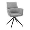 STOL MED ARMSTÖD PAOLO - grå/svart, Modern, metall/trä (57/89/62cm) - Bessagi Home