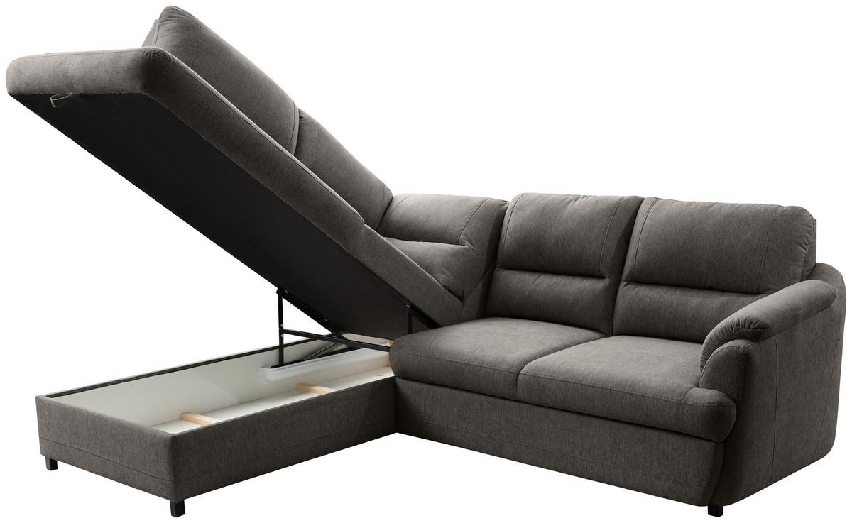 Kutna Garnitura Gusto - smeđa/crna, Basics, tekstil/drvo (200/240cm) - Modern Living