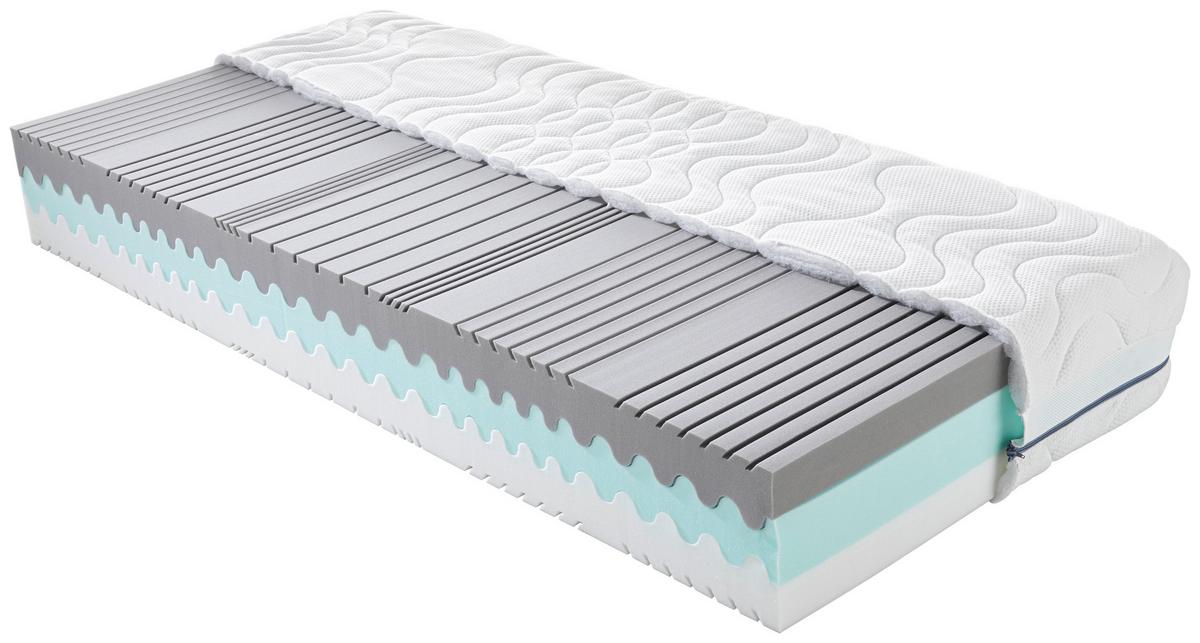 Komfortschaummatratze Wave H3+H4 ca. 90x200cm - Weiß, Textil (90/200cm) - Nadana