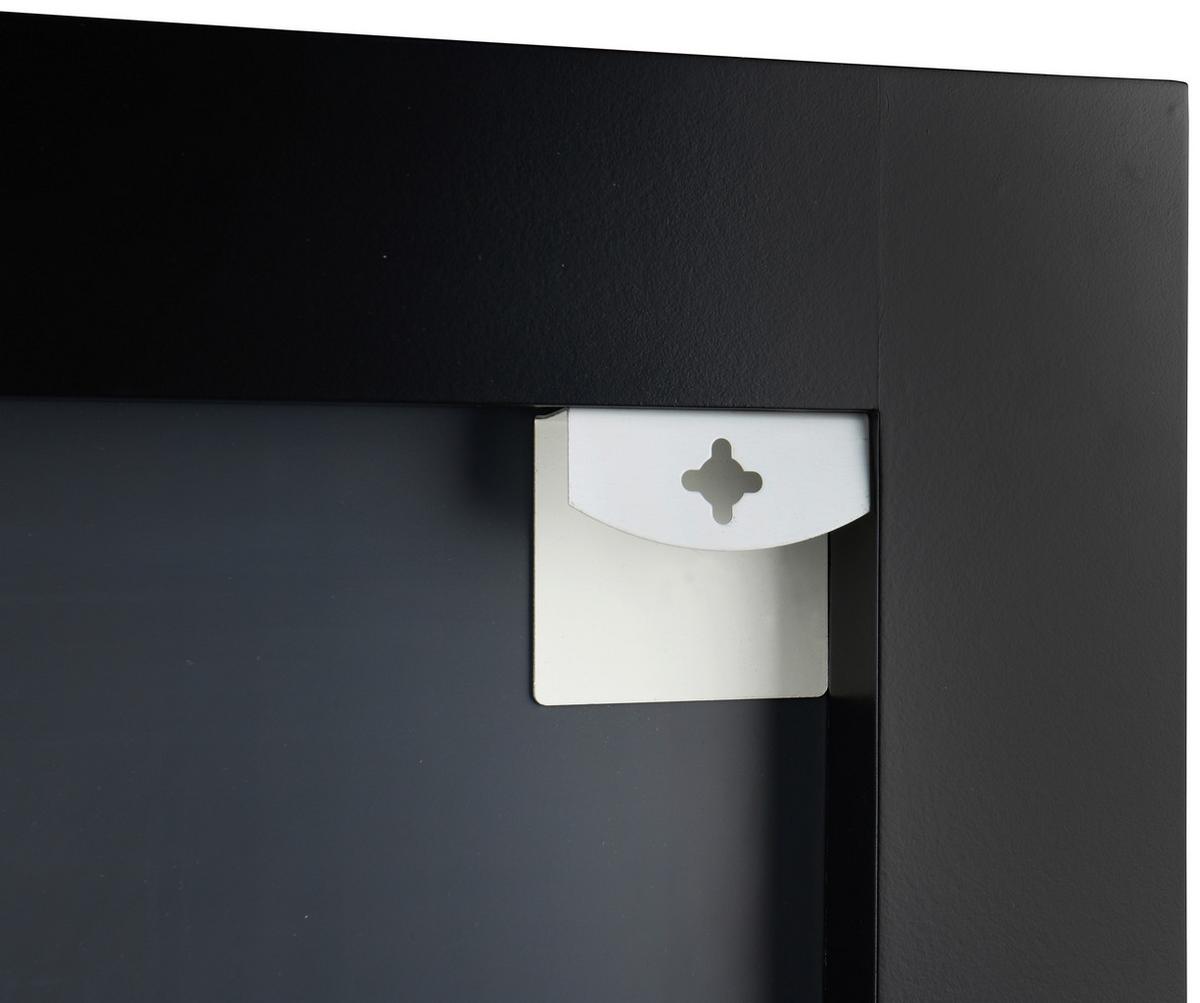 LUSTRO ŁAZIENKOWE HERMINE - czarny, Modern, metal/szkło (60/80/3,5cm)