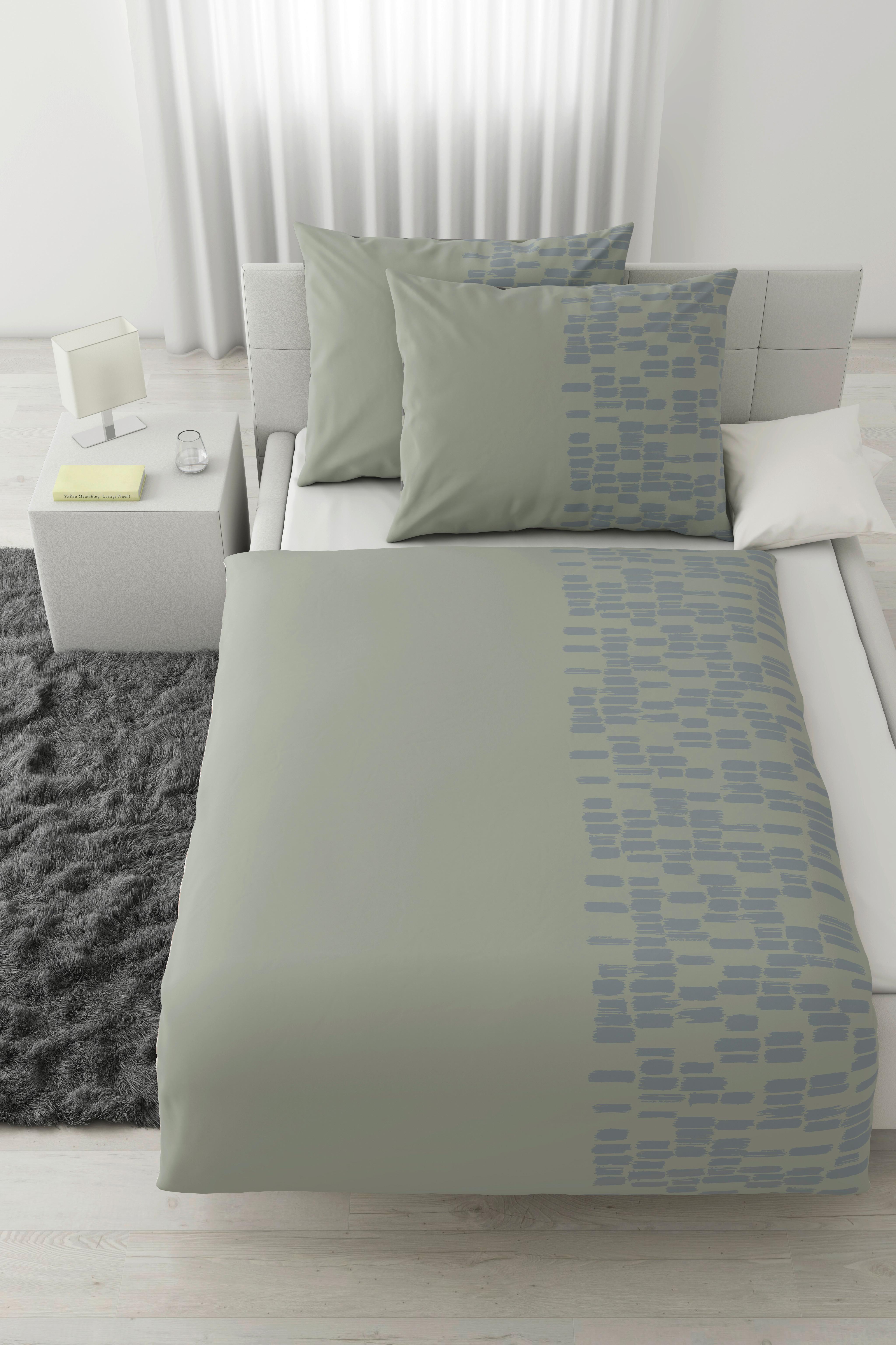 Ágyneműhuzat-garnitúra Kétszemélyes Brush Strokes - szürke, textil (200/220cm) - Modern Living