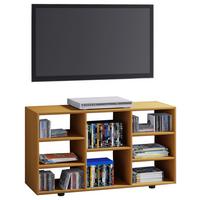 Tv Element Fetino, Bukev - črna/barve bukve, Moderno, umetna masa/leseni material (114/60/40cm) - MID.YOU