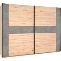 Schwebetürenschrank in Betonoptik/Artisan Eiche - Eichefarben/Dunkelgrau, Modern, Holzwerkstoff/Kunststoff (270/210/63cm) - Mömax