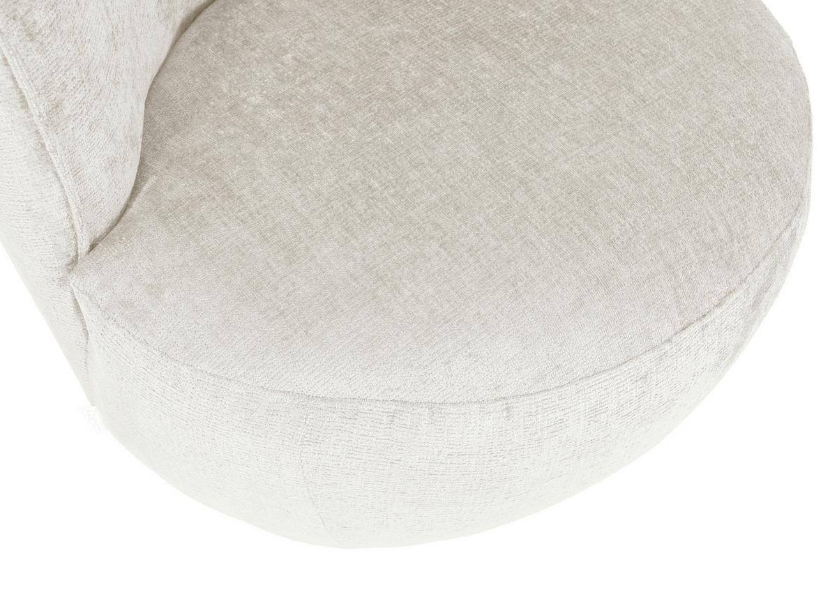 Sessel Jasima in Beige drehbar - Beige/Schwarz, Modern, Textil/Metall (77/81/85cm) - Premium Living