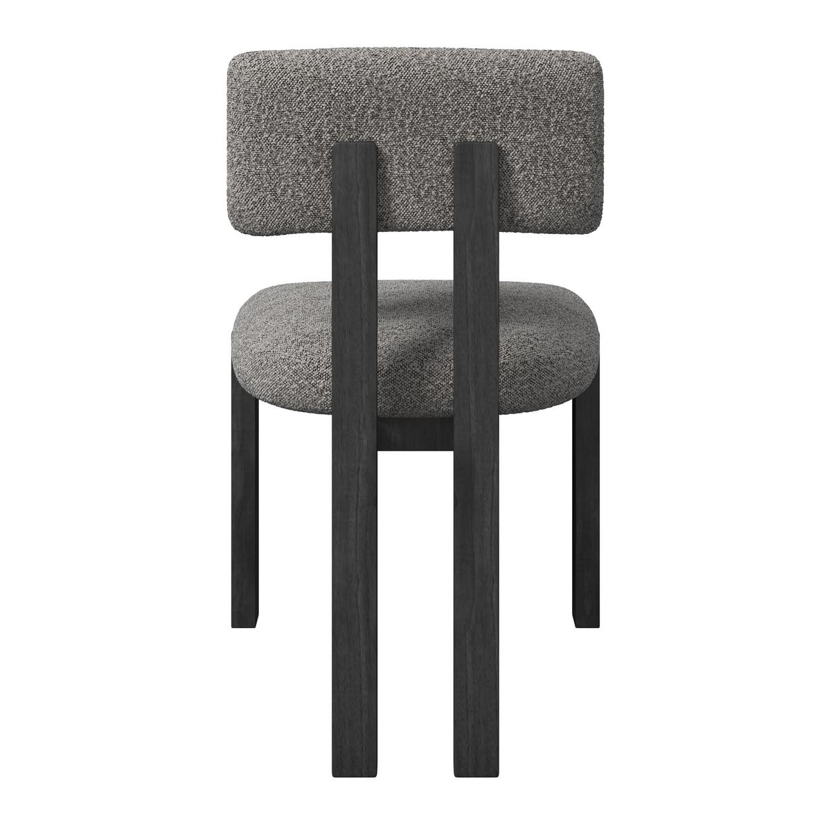 Stuhl Jonna Hellgrau Bouclé Gepolstert - Hellgrau/Naturfarben, MODERN, Holz/Textil (51/82/53cm) - Bessagi Home