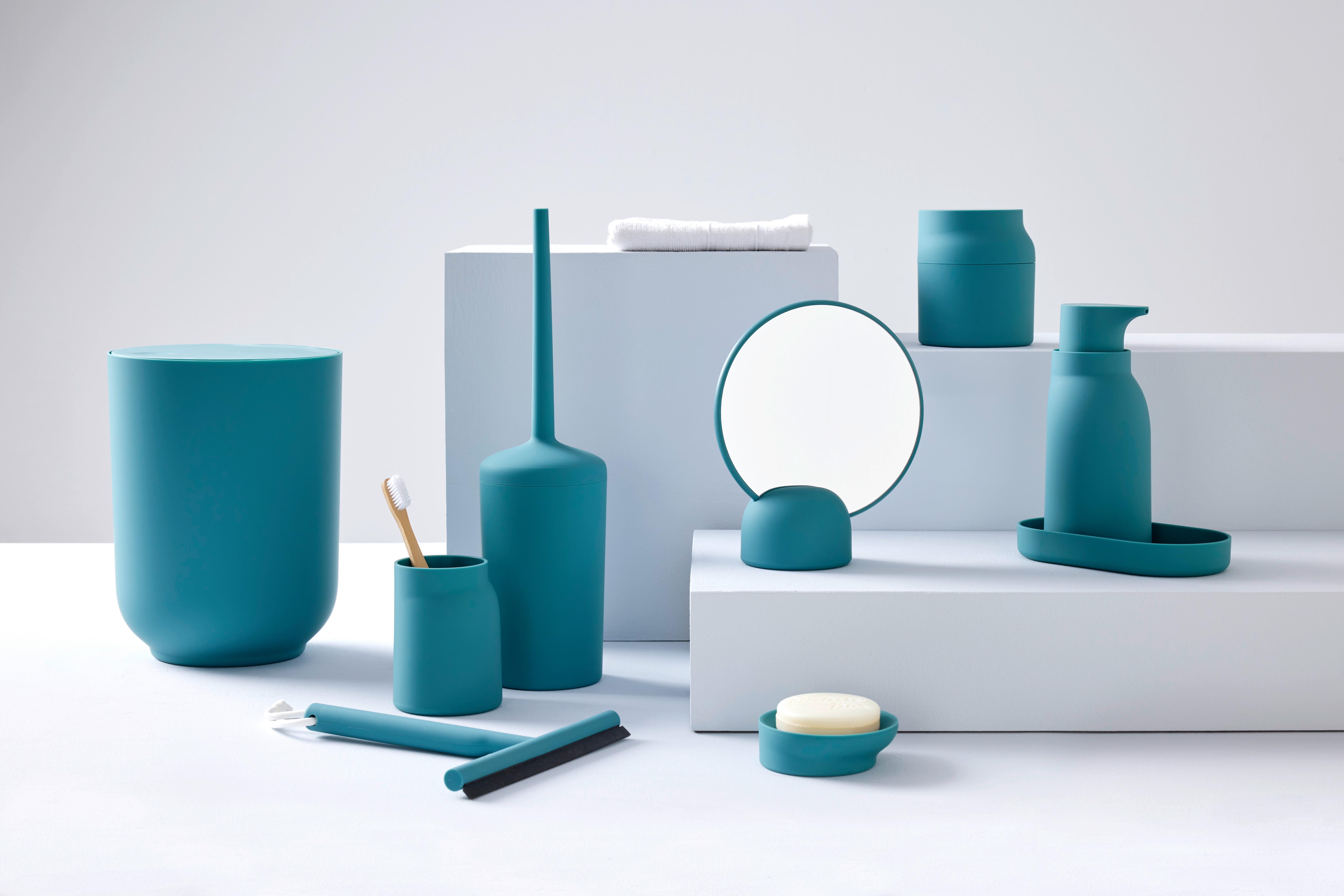 Zuhanykabin-lehúzó Naime - mentazöld, Modern, műanyag (19,9/27/2cm) - Premium Living