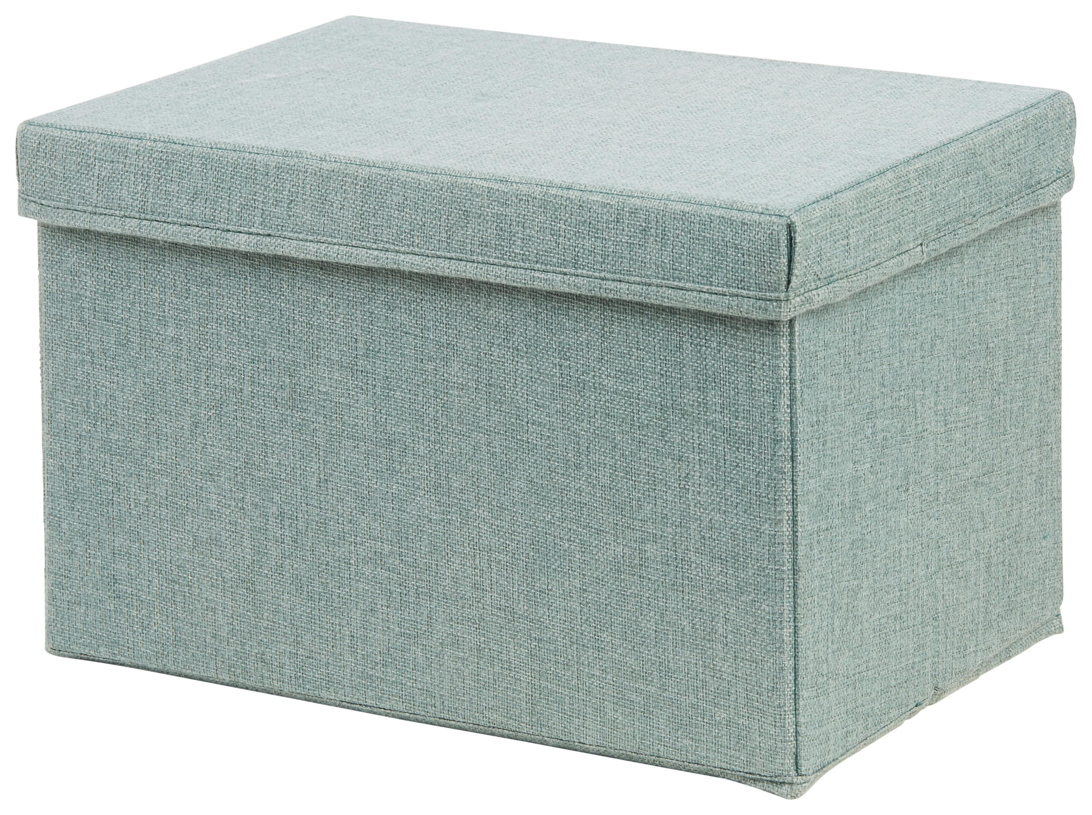 Faltbox Cindy ca. 23l - Grün, Modern, Karton/Textil (38/26/24cm) - Mömax