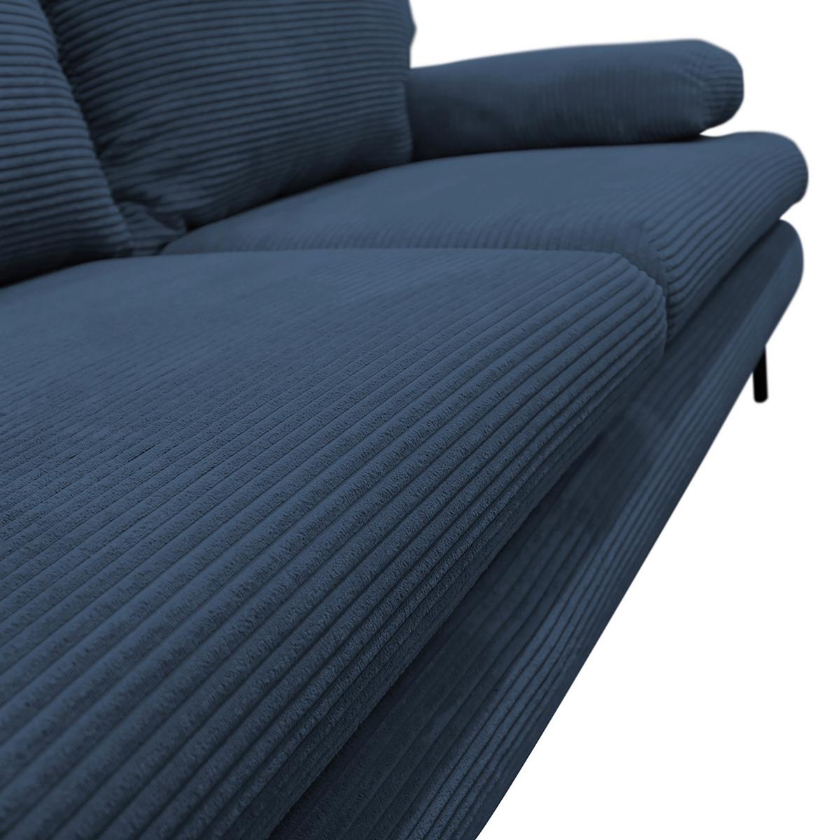 Trosjed Na Razvlačenje Fiore - tamno plava/crna, Design, tekstil/drvo (202/85/99cm) - Modern Living