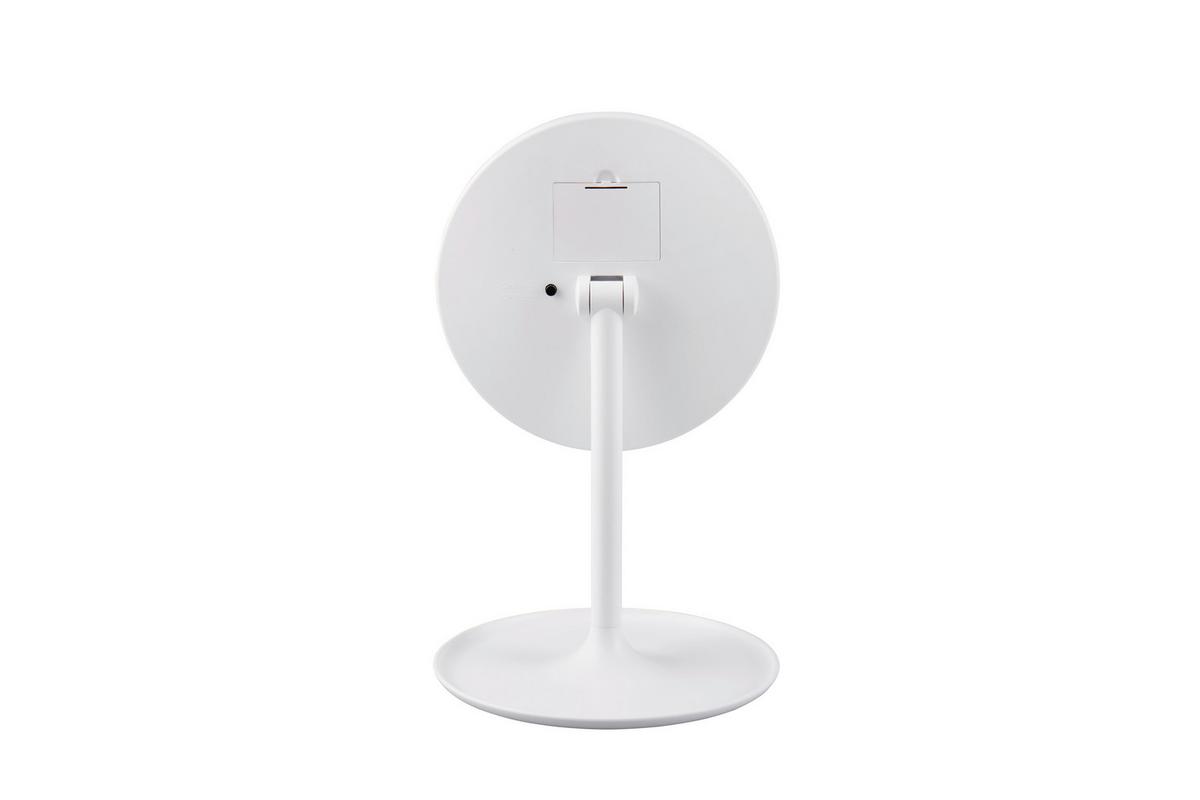 Schminkspiegel Liara Weiß mit LED - Weiß, MODERN, Glas/Kunststoff (18/28,5cm) - Mömax